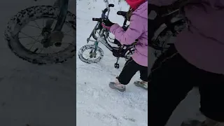 Idea of велосипед с приводом от шурупаверта ,winter bike rides shrewdriver