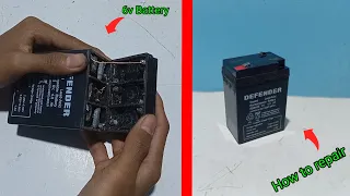 How To Repair 6v Battery / 6v Buttery Repair full Inside.