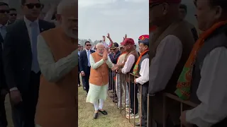 Ex-servicemen accord a special welcome to PM Modi in Himachal Pradesh #newvideo #viral #trending