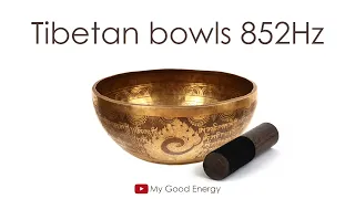 Tibetan Singing Bowls 852Hz. HEALING SOUND. Pure Tone.