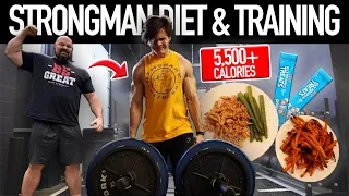 Bodybuilder Tries Strongman DIET & TRAINING | Brian Shaw's 5,500+ CALORIE FAT LOSS DIET