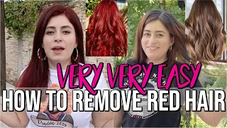 REMOVE STUBBORN RED HAIR AT HOME COLOR FIX | MINIMAL DAMAGE