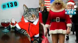 НОВОГОДНИЕ смешные ВИДЕО ЧУДИКИ tiktok try not to laugh №130 тест на психику   Funny videos