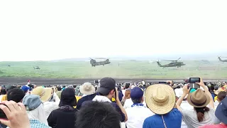 平成２９年度富士総合火力演習　AH-64アパッチ　援護射撃