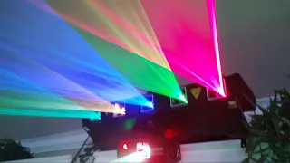 DJ Lights, U`King 5 Beam Effect Sound Activated DJ Party Lights RGBYC LED Music revieww