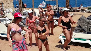 Sharm El Sheikh Пляж отеля Dreams Beach Resort апрель 2019