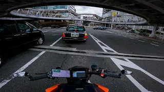 An ordinary scene in Osaka / KTM 1290 SUPER DUKE R [PURE SOUND] + 4K