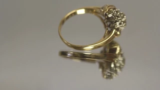 14k yellow gold 1.00ct diamond ring 5.6g size 9