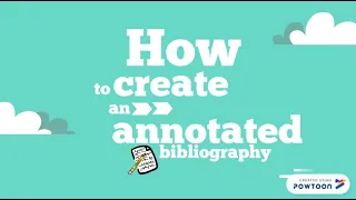 How to Create an Annotated Bibliography (MLA)