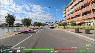 1 hour Virtual Cycling with mp/h Telemetry Display Spain 4K Video