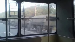 Ukraine War - Russian army convoy rolling into Luhansk Ukraine