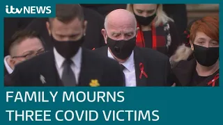 Funeral held for three members of same family who died from Covid | ITV News