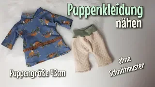 Puppen Set - Nähanleitung OHNE Schnittmuster - Für Anfänger - Nähtinchen