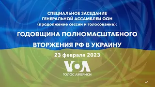 LIVE | Cпециальное заседание Генассамблеи ООН (голосование): Украина