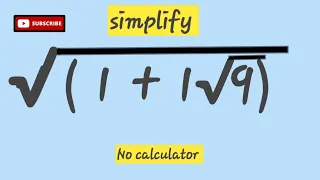 Nice Simplification nested radical problem// Olympiad question// math problem