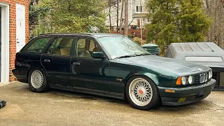 E34 WAGON TURBO MANUAL BUILD EP.2 (fuel pump works!)