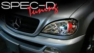 SPECDTUNING INSTALLATION VIDEO: 1997 - 2001 MERCEDES BENZ ML PROJECTOR HEADLIGHTS