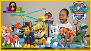 UNBOXING Paw Patrol Rubble's Mountain Rescue Track Set |Roll Patrol Toy Review With TyStory|