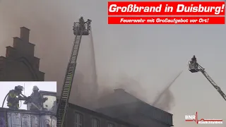 [DACHSTUHL IN FLAMMEN!] Großbrand in verlassenem Duisburger Krankenhaus! Teile des Dach eingestürzt!