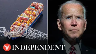 Watch again: Joe Biden reacts to Baltimore Key Bridge collapse as search for survivors continues