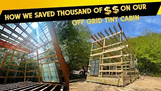 How we saved thousands of dollars to build our DIY off grid pole built tiny cabin
