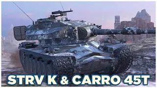 Strv K & Carro 45t • WoT Blitz Gameplay