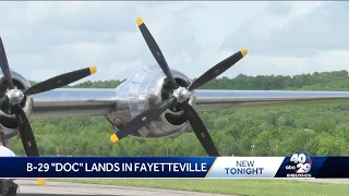 B-29 "Doc" lands in Fayetteville