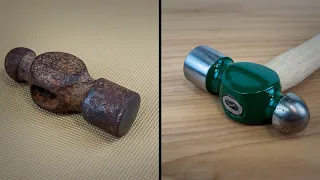 Rusty Old Ball Peen Hammer Restoration