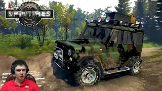 УАЗ Hunter Expedition для Spintires. На крутой карте.