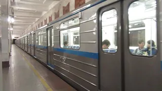 Электропезд 81-717.6/714.6 Номерной станция Московская (Нижегородсий метрополитен) 28.07.2019