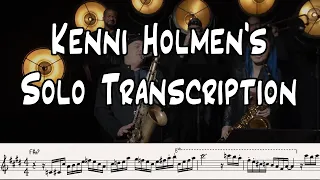 Kenni Holmen's Sax Solo Transcription on TURBO (Cory Wong & Dirty Loops)