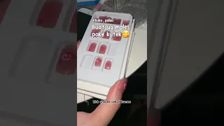 Shopeehaul kuku palsu buat yg males ribet pakai kutek 💅