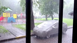 2017-06-30 Дождь и град в Москве. Шторм. Буря.