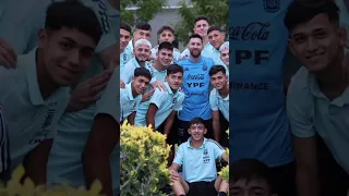 U17 Argentina players meet their super idol, Messi #shorts