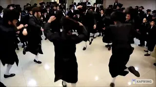 Rabbi's dancing to Hava Nagila trap remix