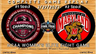 #1 Seed South Carolina Gamecocks vs. #2 Seed Maryland - NCAA ELITE 8 GAME - (3/27/23 - FULL REPLAY)