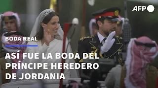 Boda real en Jordania: el príncipe heredero se casó con una arquitecta saudita | AFP