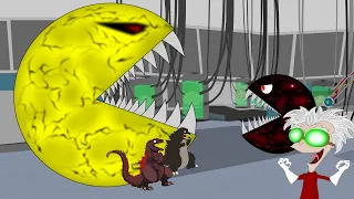 Godzilla vs Shin Godzilla, Pac-Man: Mad Scientist | Godzilla Movie Cartoon [HD]