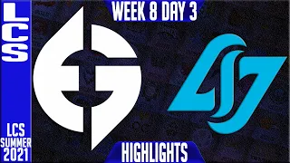 EG vs CLG Highlights | LCS Summer 2021 W8D3 | Evil Geniuses vs Counter Logic Gaming