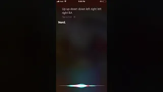 Konami code Siri Easter egg