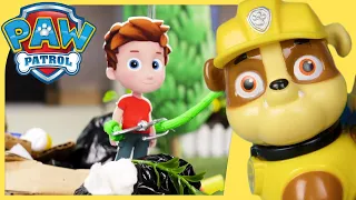 The Pups Save a Buried Mini Patrol | PAW Patrol Toy Play Episode for Kids