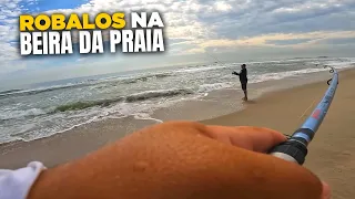 PESCANDO ROBALOS NA PRAIA COM ISCAS ARTIFICIAIS, MAS, SAIU DE TUDO! Pescaria na Beira da Praia