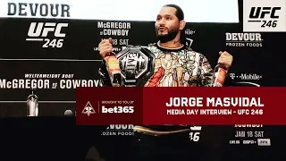 JORGE MASVIDAL TALKS MCGREGOR, THE BMF BELT & KAMARU USMAN AT MEDIA DAY 246