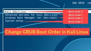 Easy to Change GRUB Boot Order(Kali to Windows) in Kali Linux