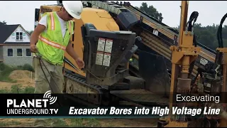 Excavator Bores Into High-Voltage Line