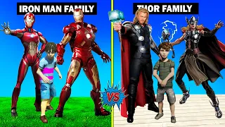 IRON MAN Family vs THOR Family in GTA 5!