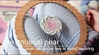 Step 4 - Round Woven Wall Hanging: Under 2, over 2; Weaving Techniques with The Unusual Pear