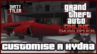 How to  Customize a hydra in the New smuggler's run DLC GTA Online