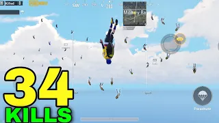 SUPER AGGRESSIVE RUSH GAMEPLAY | SOLO VS SQUAD 34 KILLS | iPhone XS Max PUBG MOBILE