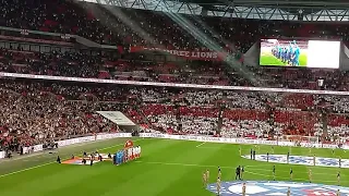 Slovakia national anthem at Wembley stadium